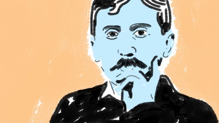 marcel proust illustrazione ritratto
